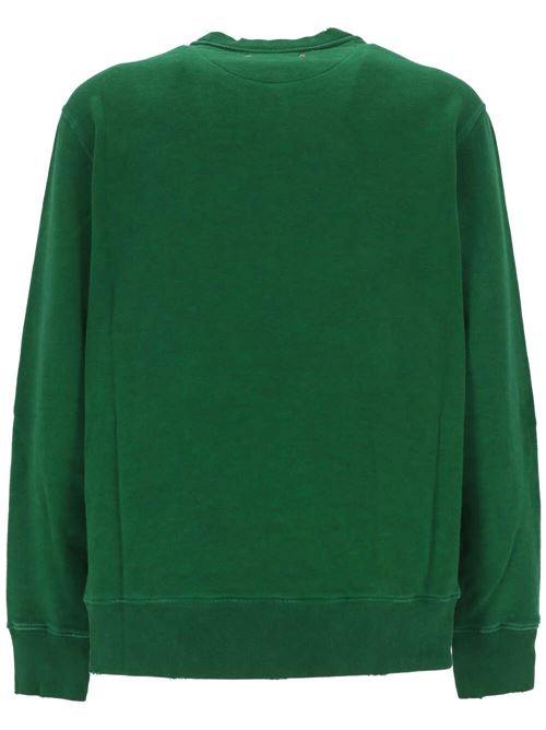 Green cotton jersey texture sweatshirt GOLDEN GOOSE | GMP01223P00135635870